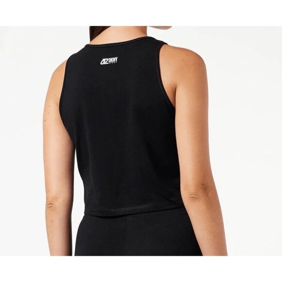 DKNY Women's Cropped Colorblock Logo Tank Size XS New - Picture 2 of 9